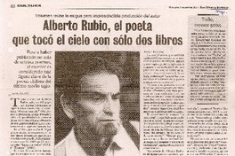 Alberto Rubio, el poeta que tocó el cielo con sólo dos libros
