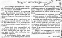 Gregorio Amunátegui  [artículo] M. Correa M.