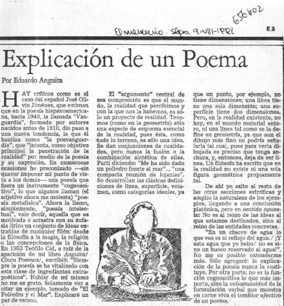Explicación de un poema.  [artículo] Eduardo Anguita