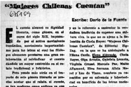 "Mujeres chilenas cuentan"  [artículo] Darío de la Fuente D.