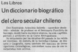 Diccionario biográfico del clero secular chileno