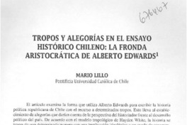 Tropos y alegorías en el ensayo histórico chileno: la fronda aristocrática de Alberto Edwards