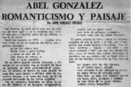 Abel González: romanticismo y paisaje