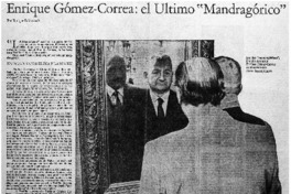 Enrique Gómez-Correa: el último "Mandragórico"