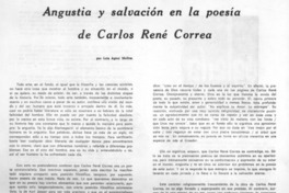 Angustia y salvación en la poesía de Carlos René Correa