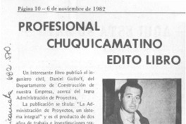 Profesional chuquicamatino editó libro.