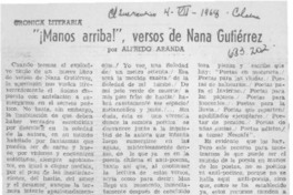 ¡"Manos arriba!", versos de Nana Gutiérrez