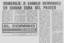 Homenaje a Camilo Henríquez en ciudad cuna del procer.