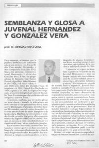 Semblanza y glosa Juvenal Hernández y González Vera