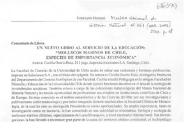 Un nuevo libro al servicio de la educación: "Moluscos marinos de Chile, especies de importancia económica"