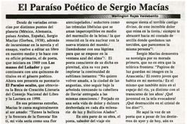 El paraíso poético de Sergio Macías