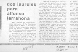 Dos laureles para Alfonso Larrahona.