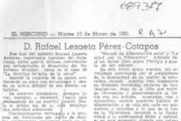D. Rafael Lezaeta Pérez Cotapos