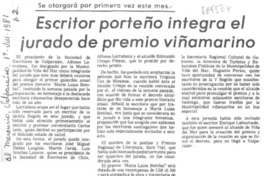 Escritor porteño integra el jurado de premio viñamarino.