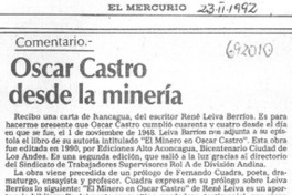 Oscar Castro desde la minería