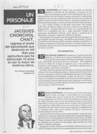 Jacques Chonchol Chait  [artículo] Hernán González Valdebenito.