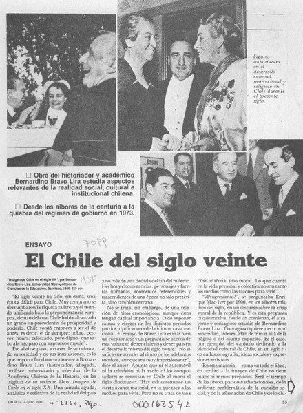 El Chile del siglo veinte  [artículo] Jaime Quezada.