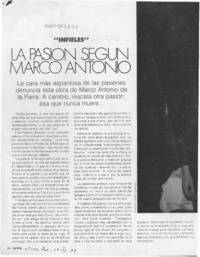 La Pasión según Marco Antonio  [artículo].