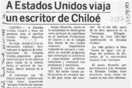 A Estados Unidos viaja un escritor de Chiloé  [artículo].