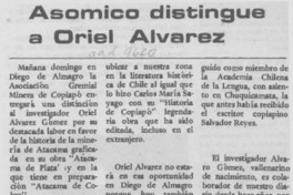 Asomico distingue a Oriel Alvarez