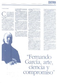 Fernando García, arte, ciencia y compromiso
