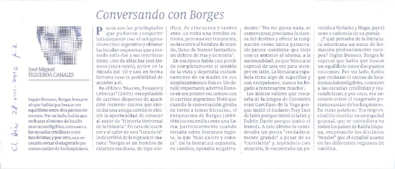 Conversando con Borges