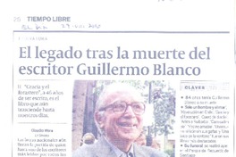 El legado tras la muerte del escritor Guillermo Blanco