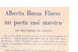 Alberto Baeza Flores, un poeta casi nuestro
