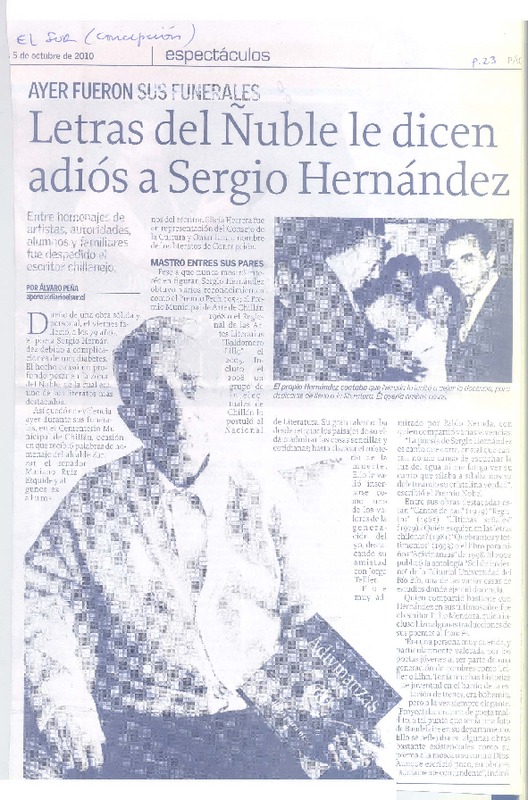 Letras del Ñuble le dicen adiós a Sergio Hernández