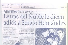 Letras del Ñuble le dicen adiós a Sergio Hernández
