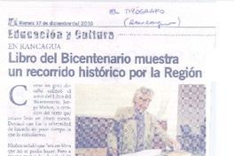 Libro del Bicentenario muestra un recorrido histórico por la región (entrevista)