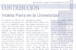 Violeta Parra en la universidad