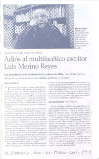 Adiós al multifacético escritor Luis Merino Reyes