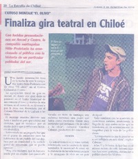 Finaliza gira teatral en Chiloé