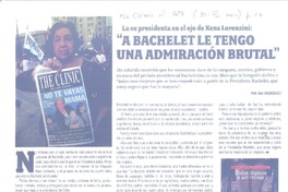 "A Bachelet le tengo una admiración brutal"