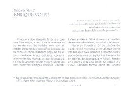 Enrique Volpe  [artículo] Virginia Vidal.