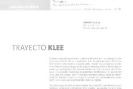 Trayecto Klee  [artículo] Hernán Lacalle S.