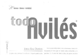 Todo Avilés  [artículo] Jorge Ruiz Dueñas.