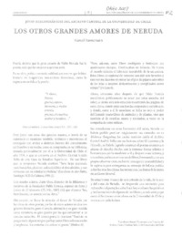 Los otros grandes amores de Neruda  [artículo]Manuel Dannemann.