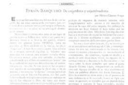 Afraín Barquero, de enjambres y enjambradores  [artículo] Nelson Cáceres Araya.