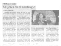 Mujeres en el naufragio  [artículo] Juan Andrés Piña.