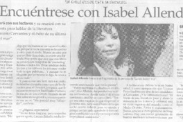 Encuéntrese con Isabel Allende (entrevista)  [artículo] Constanza Rojas V.