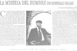La miseria del hombre de Gonzalo Rojas  [artículo] Edgardo Alarcón Romero.