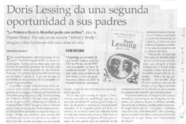 Doris Lessing da una segunda oportunidad a sus padres  [artículo] Constanza Rojas V.