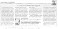 A caballo entre dos siglos  [artículo] Luis Sánchez Latorre.