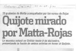 Quijote mirado por Matta-Rojas  [artículo] Yorka Montecinos.