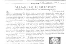 Alejandro Jodorowsky o el Mester de Juglaría hecho Machitún intergaláctico  [artículo] Juan Ignacio Iturra.