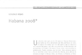 Habana 2008  [artículo] Gonzalo Rojas.