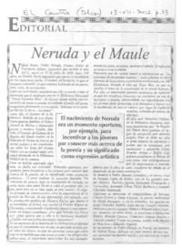 Neruda y el Maule  [artículo].