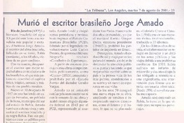 Murió el escritor brasileño Jorge Amado  [artículo]